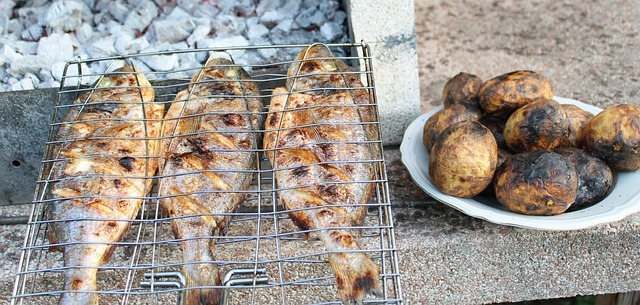 Pstrąg tęczowy grillowany w marynacie cytrynowo-ziołowej